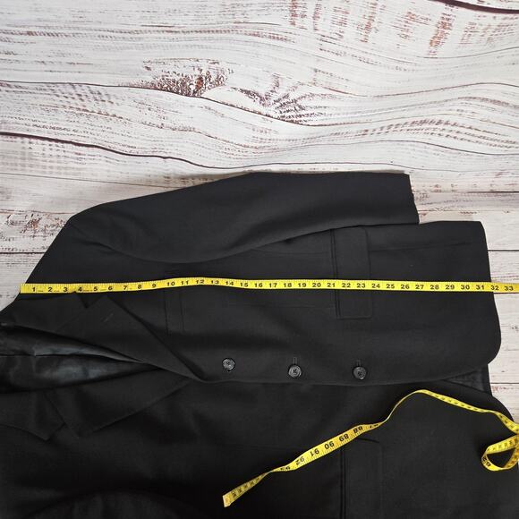 Oscar de la Renta Blazer Mens 40R Black Wool Athletic Fit Sport Coat Classic Lux - Picture 9 of 11